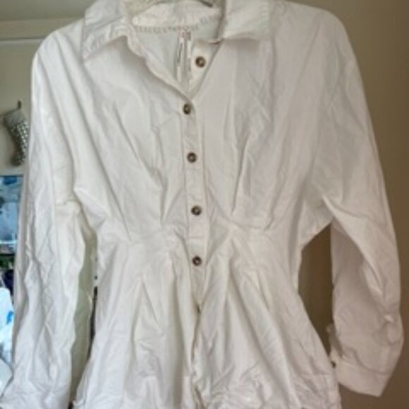 White maeve anthropologie long sleeve tobi shirt - Picture 5 of 5